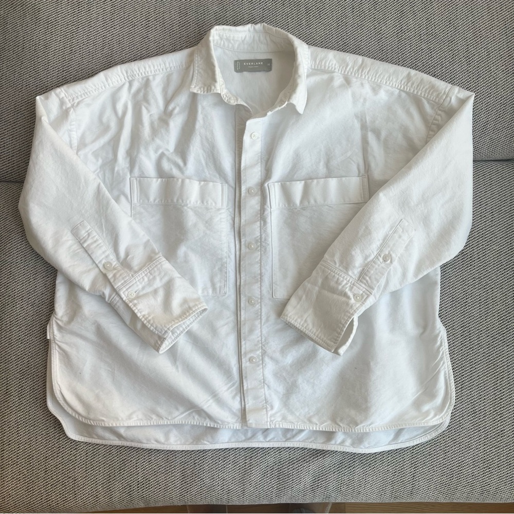 Everlane The Boxy Oxford Shirt in White XS